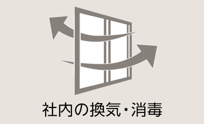 社内の喚起・消毒